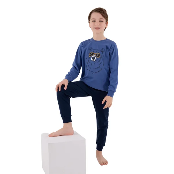 RolyPoly RP3659-2 Erkek Çocuk Kışlık İkili Pijama Takım