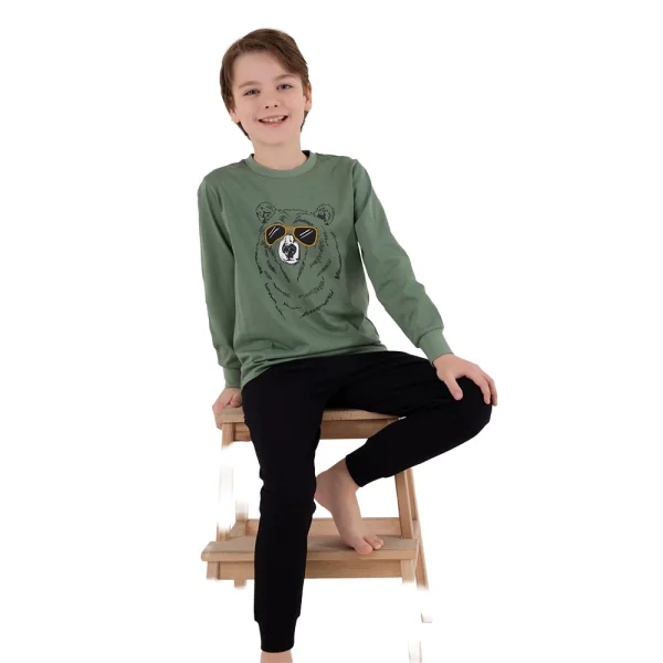 RolyPoly RP3659-2 Erkek Çocuk Kışlık İkili Pijama Takım