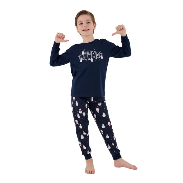 RolyPoly RP3680-2 Erkek Çocuk Kışlık İkili Pijama Takım