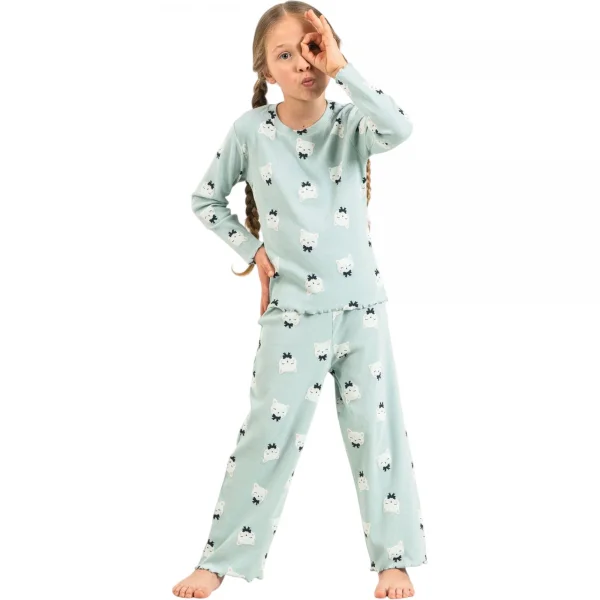 Rolypoly RP3901C Kız Çocuk Uzun Kol Pijama Takım