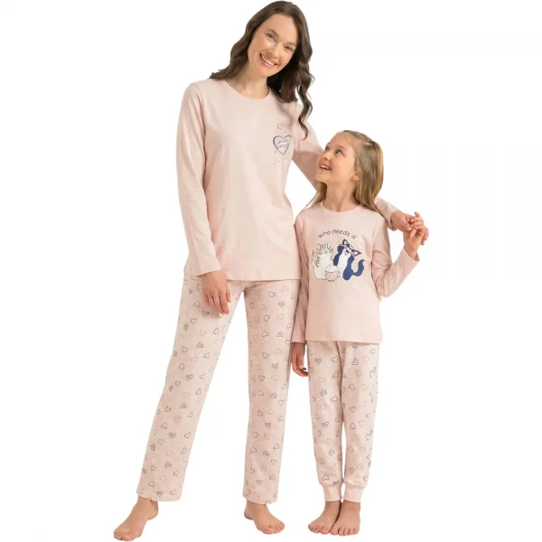 Rolypoly RP3902S Anne Kız Uzun Kol Pijama Takım (Anne)
