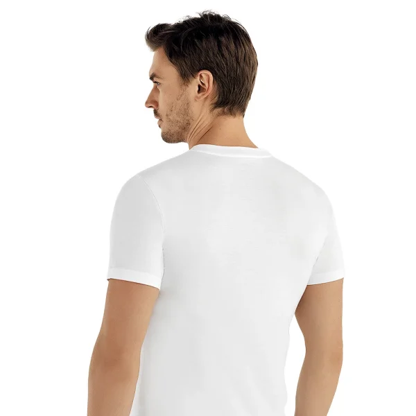 Şahinler E003 6lı Paket Erkek %100 Pamuk Beyaz O-Yaka Fanila XXXL