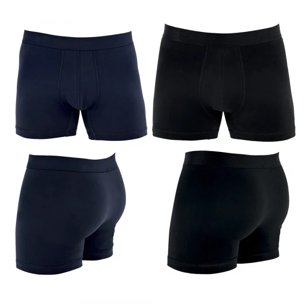 Şahinler E031 Erkek Likralı Boxer Külot 3Siyah-3Lacivert M