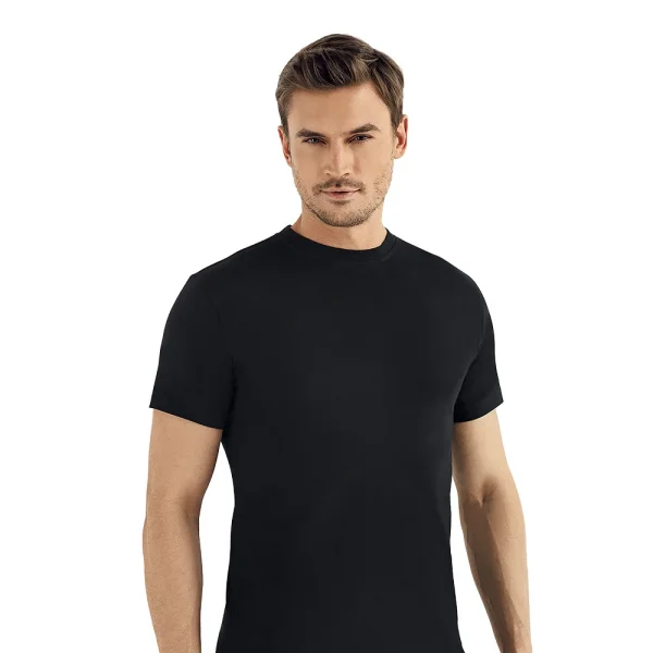 Şahinler ME004 Erkek Renkli O-Yaka Kısa Kol Atlet