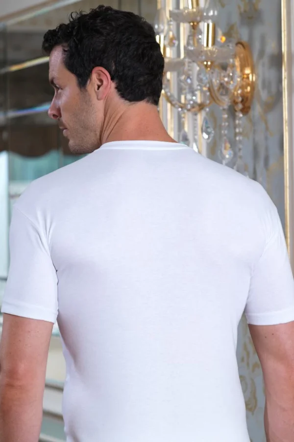Şahinler ME022 Erkek Ribana O-Yaka Kısa Kol Atlet No:56 (XL)