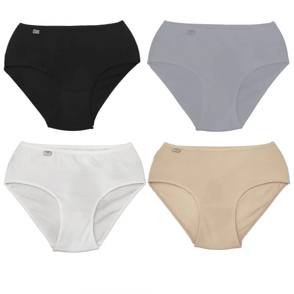 Tutku 922 Ribana Kadın Bato Külot 8li L Beyaz-Gri-Siyah-Ten