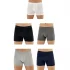Şahinler E031 Erkek Likralı Boxer Külot 1Beyaz-1Gri-1K.Gri-1Lacivert-1Siyah M - 5li Paket