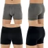 Şahinler E031 Erkek Likralı Boxer Külot 3Siyah-3Koyu Gri L