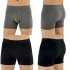 Şahinler E031 Erkek Likralı Boxer Külot 3Siyah-3Koyu Gri XXL