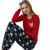 RolyPoly RP3678-S Anne Kız Kışlık İkili Pijama Takım (Anne)