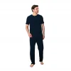 Elitepoint 1708 Erkek Yazlık Kısa Kol Uzun Alt Pijama Takımı