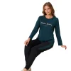 Over Sleep 3199 Kadın Kışlık Süprem Yuvarlak Yaka Eşli Pijama Takımı