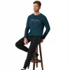 Over Sleep 2199 Erkek Kışlık Eşli Süprem (Pamuk) Yuvarlak Yaka Pijama Takım
