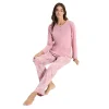 Over Sleep 3309 Kadın Uzun Kol Modal Pijama Takım  (M-L-XL-XXL)