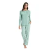 Over Sleep 3312 Kadın Uzun Kol Büyük Beden Modal Pijama Takım  (L-XL-XXL-3XL)