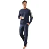 Over Sleep 2426 Erkek Kışlık Likralı Süprem Pijama Takımı