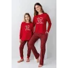Arnetta AR3514G Anne Kız New Year Kışlık İkili Pijama Takım (Kız Garson Boy)