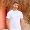 Berrak 1003 Erkek O-Yaka %100 Pamuk Kısa Kol Fanila Beyaz S