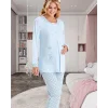 FLZ 24374 Kışllık Lohusa Uzun Kol  Pijama Takım
