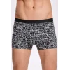 İlke 1601 Erkek Likralı Desenli Boxer