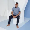 Kly 2091 Erkek Midi Yaka Pijama Takım