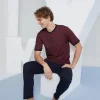 Kly 2091 Erkek Midi Yaka Pijama Takım
