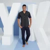Kly 2097 Erkek V- Yaka Düğmeli Pijama Takım