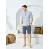 Kly 9600 Erkek Yazlık V-Yaka Pijama Takım