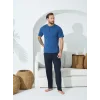 Kly 9600 Erkek Yazlık V-Yaka Pijama Takım