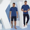 Kly 9604 Erkek Midi Yaka 3lü Pijama  Takım