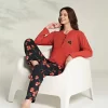 Miss Klein 1242 Kadın Kışlık Üç Düğme Büyük Beden Pijama Takımı