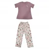 Over Sleep 135K Kadın Yazlık Pamuk Kısa Kol Pijama Takım