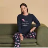 Over Sleep 1446 Kadın Kışlık Uzun Kol Pijama Takım