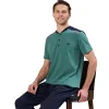 Over Sleep 1723 Erkek Kısa Kol Uzun Alt Yazlık Pijama Takım