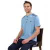 Over Sleep 1734 Erkek Kısa Kol Uzun Alt Yazlık Büyük Beden Pijama Takım