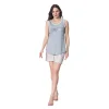 Over Sleep 1969 Kadın Yazlık Şortlu Askılı Viskon Pijama Takım
