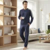 Over Sleep 2426 Erkek Kışlık Likralı Süprem Pijama Takımı