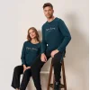 Over Sleep 3199 Kadın Kışlık Süprem Yuvarlak Yaka Eşli Pijama Takımı