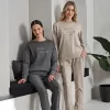 Poleren 8126 Kadın Kışlık Pijama Takım
