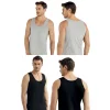 Şahinler E005 6lı Paket Erkek 3Gri-3Siyah Atlet XXXL