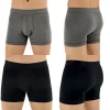 Şahinler E031 Erkek Likralı Boxer Külot 3Siyah-3Koyu Gri XL