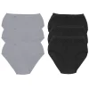 Tutku 922 Ribana Kadın Bato Külot 6lı Gri-Siyah M