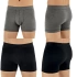 Şahinler E031 Erkek Likralı Boxer Külot 3Siyah-3Koyu Gri XL