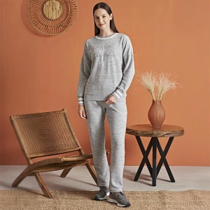 Poleren 8135 Kadın Kışlık Pijama Takım