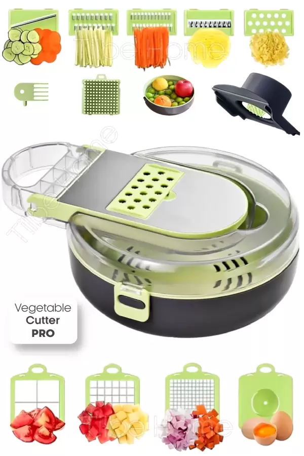 Vegetable Cutter Pro Rende Sebze Soğan Küp Doğrayıcı Dilimleyici Hazneli Kesici Dicer Rende Seti