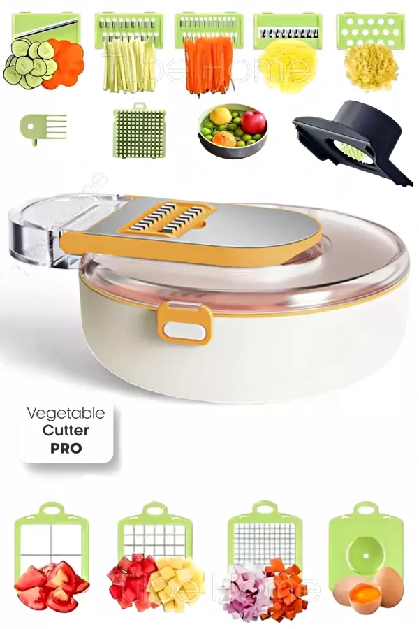 Vegetable Cutter Pro Rende Sebze Doğrayıcı Dilimleyici Hazneli Soğan Küp Kesici Dicer Rende Seti