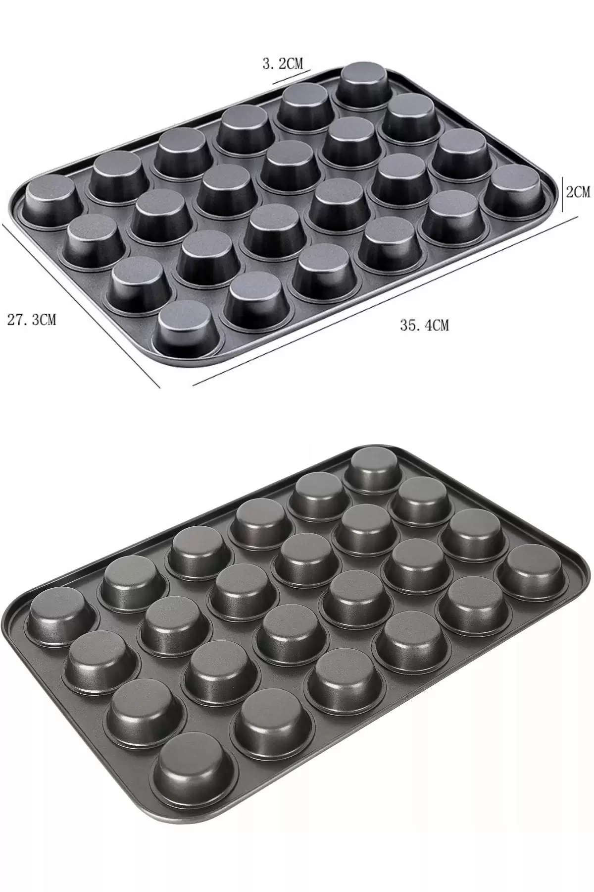 Muffin Kalıbı 24lü Cupcake Kapsülü Fırın Mini Kek Browni Kekstra Kurabiye Kalıbı Muffin Baking Pan