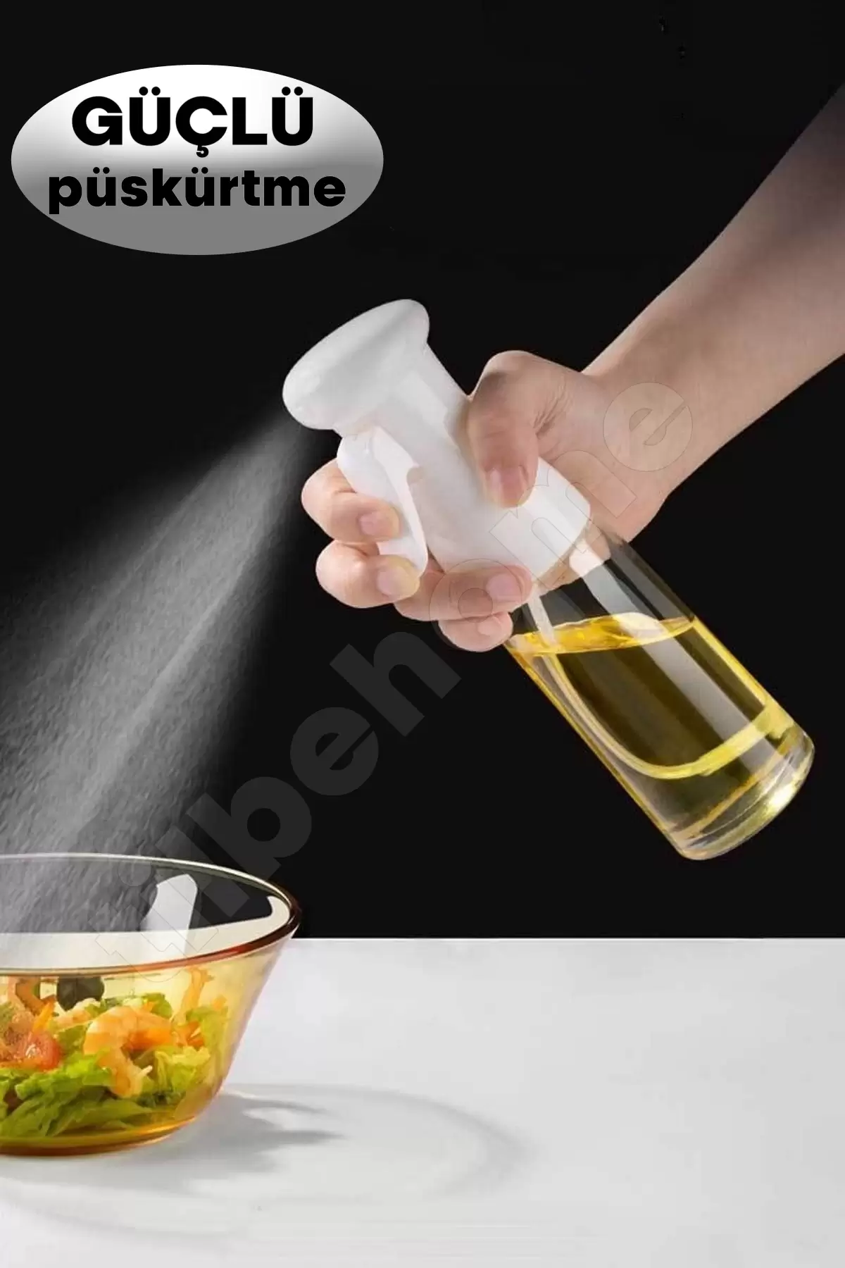 2li Büyük Cam Sprey Yağdanlık Airfryer Püskürtmeli Sprey Şişe Ayçiçek Zeytinyağı Sirkelik 200 ml