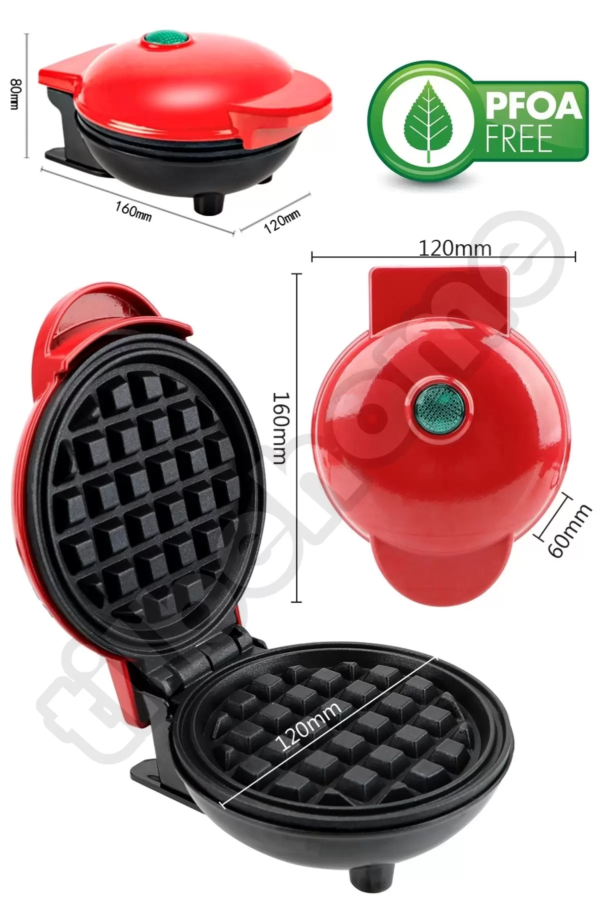 Mini Waffle Makinesi Cutte Little Express Elektrikli Portatif Red Mutfak Mini Maker Waffle Izgara