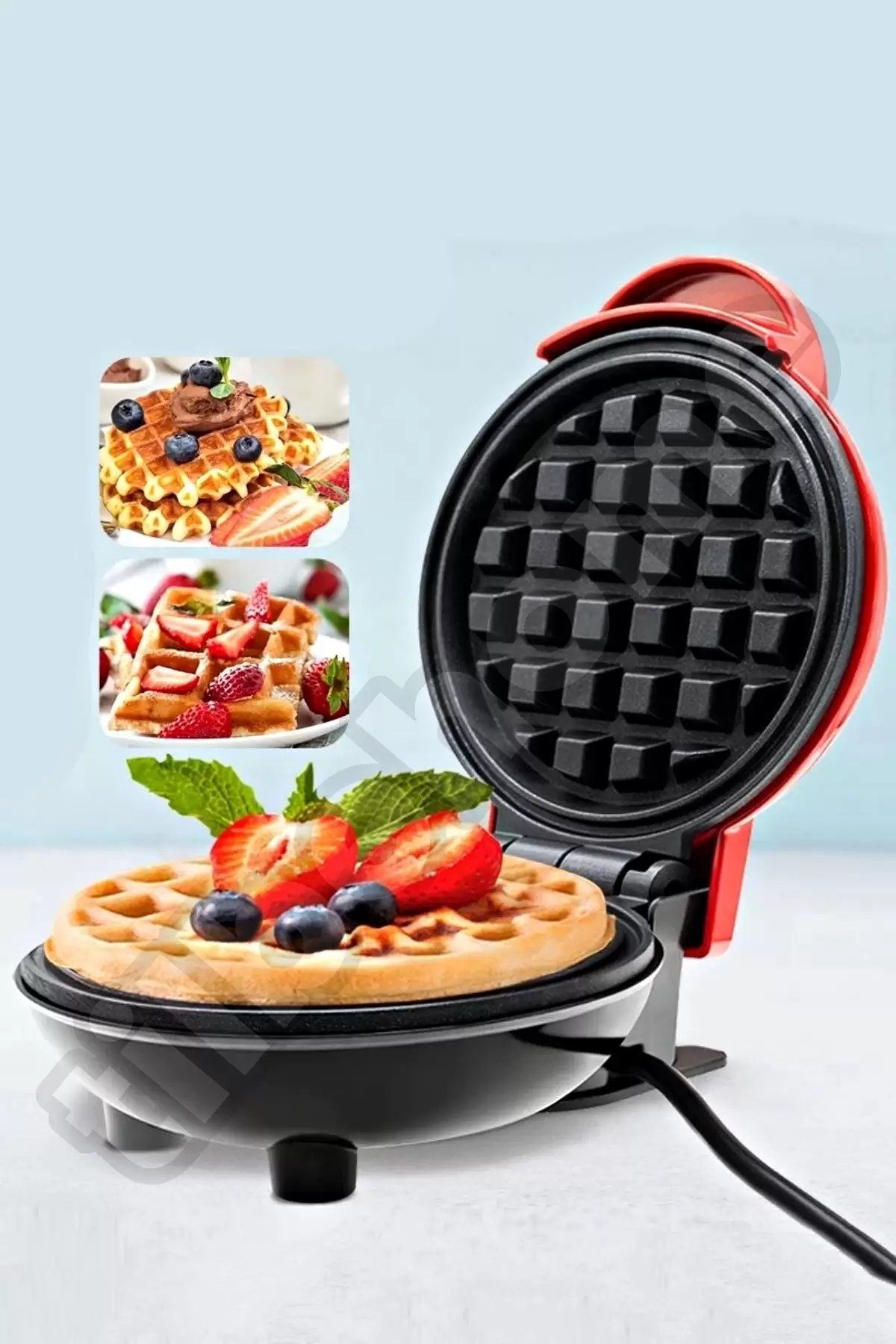 Mini Waffle Makinesi Cutte Little Express Elektrikli Portatif Red Mutfak Mini Maker Waffle Izgara